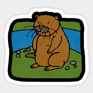 North American Beaver Sticker